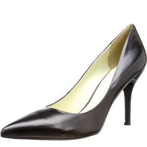 NIB! Nine West Black Stiletto Leather Pumps, Sz7​​​​​